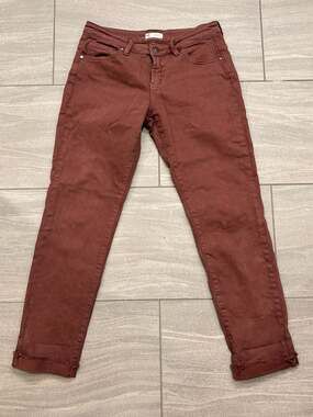 Carve Designs Burgundy Organic Cotton Stretch Jeans Size 4